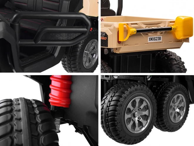 Elektrické autíčko Farmer Truck Speed 900 – Béžová