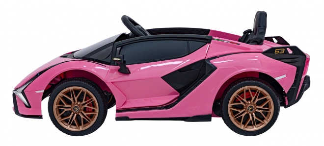 Lamborghini SIAN dětské auto na baterii s ovladačem – Růžové