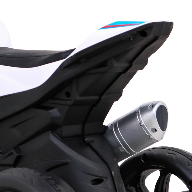 BMW HP4 Dětská motorka na baterie Modrá + 3 kola + LED + MP3 USB + Eko kůže
