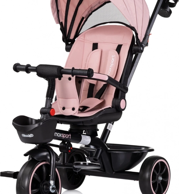 Chipolino tříkolka se stříškou Max Sport 2v1 růžová