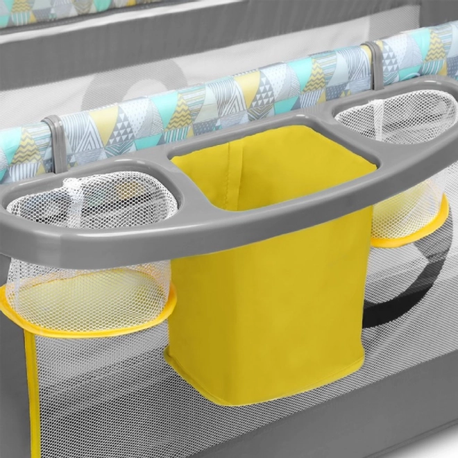 LIONELO Postýlka cestovní Sven Plus – Yellow Scandi