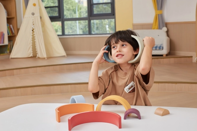 Dřevěná duha puzzle VIGA PolarB Montessori