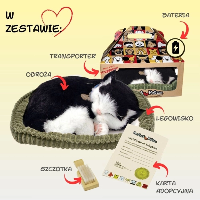Interaktivní hračka Perfect Petzzz černobílá kočka