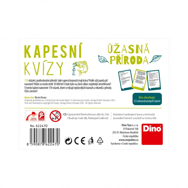 Kapesní kvízy Dino - Úžasná příroda