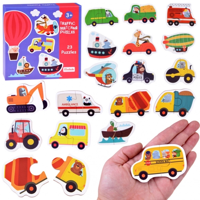 Puzzle s vozidly pro děti od 3 let