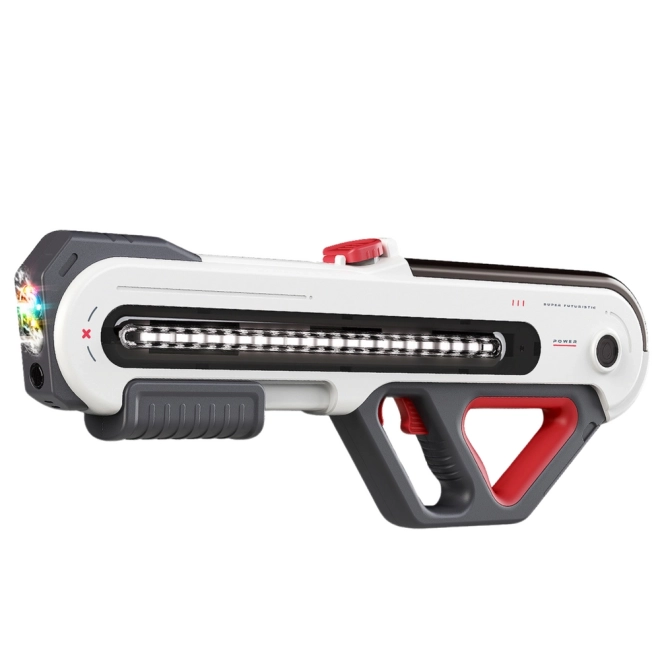 Velká vodní pistole LED 60 cm bílá