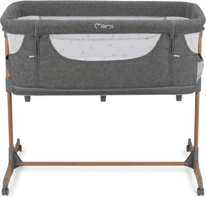 Dětská postýlka a přistýlka 3v1 MoMi Smart Bed, šedá
