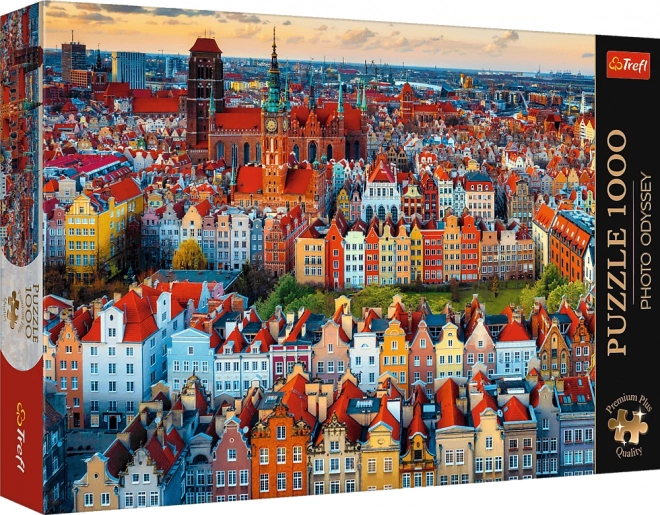 TREFL puzzle premium plus photo odyssey – pohled na gdaňsk, polsko, 1000 dílků
