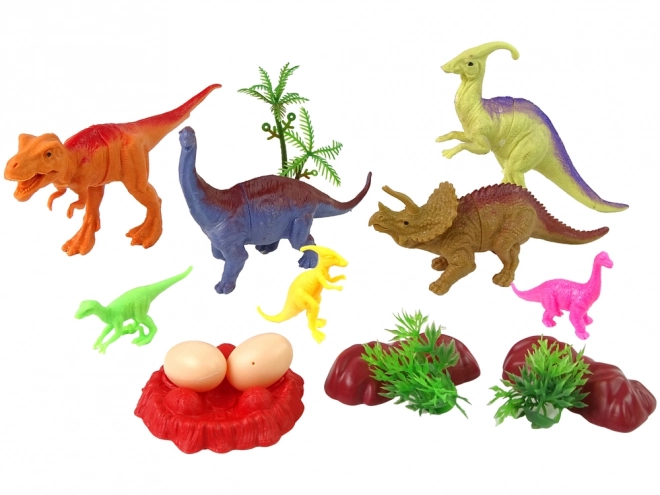Sada dinosaurích figurek s doplňky, 15 ks
