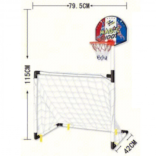 Dětský sportovní set 2v1 Basketbal a Fotbal Woopie