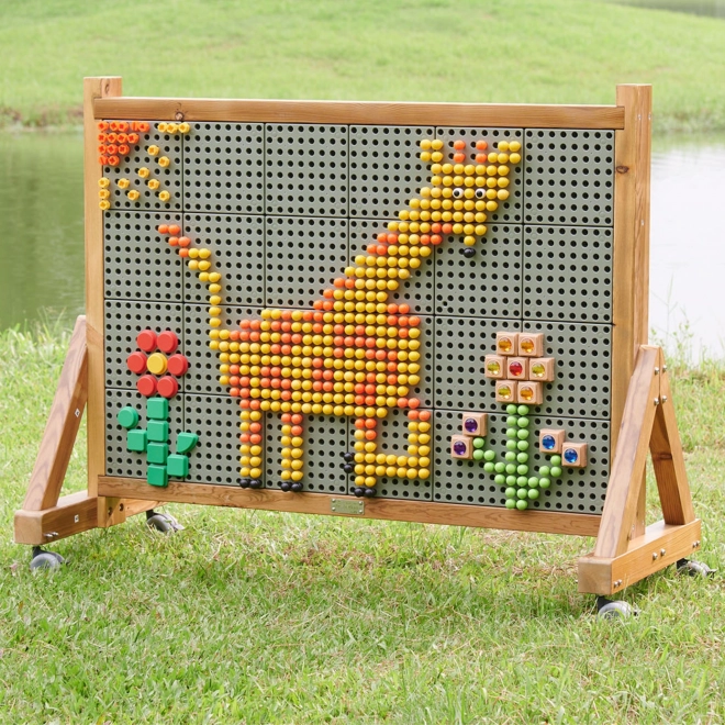 Masterkidz Dřevěná tabule XXL Vědecká Kreativní STEM Stěna Venkovní