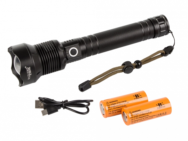 Vojenská taktická svítilna s Cree LED XHP90 Zoom Balong