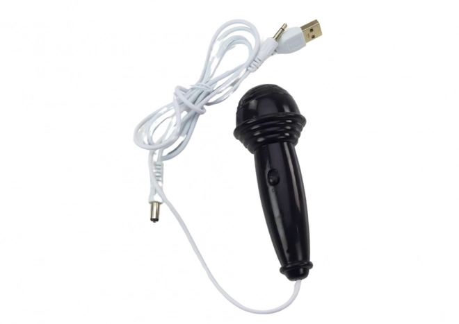 Dětský elektrický klavírní stojan Mikrofon Black