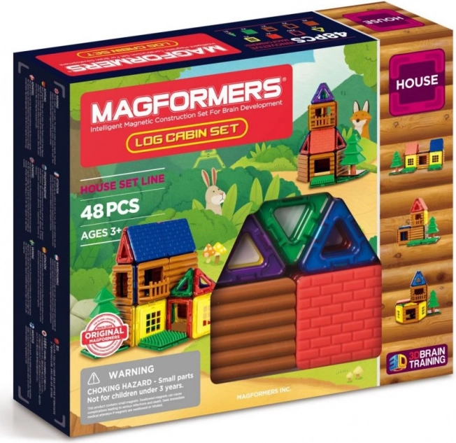 Magnetická stavebnice MAGFORMERS mini srub 48 dílků