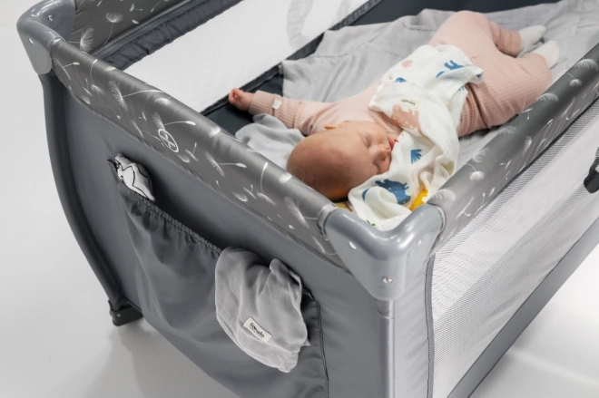 Cestovní postýlka Lionelo Stefi Plus šedá multicolor