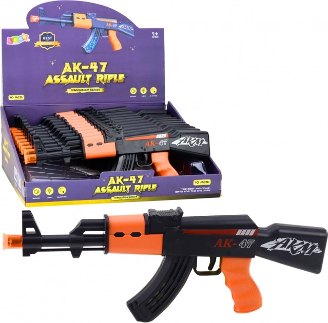 Dětská hračka puška AK47 se světly a zvuky