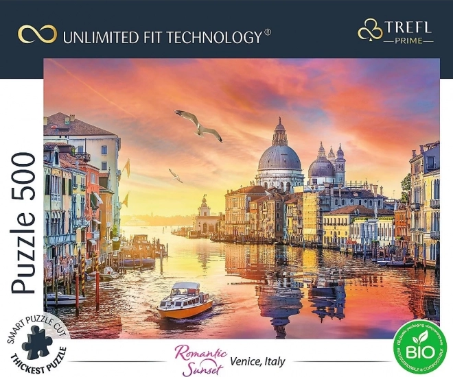 Puzzle 500 prvků UFT Romantický západ slunce Benátky, Itálie