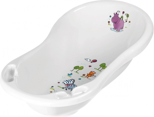 Dětská vanička Hippo 84 cm se zátkou – bílá