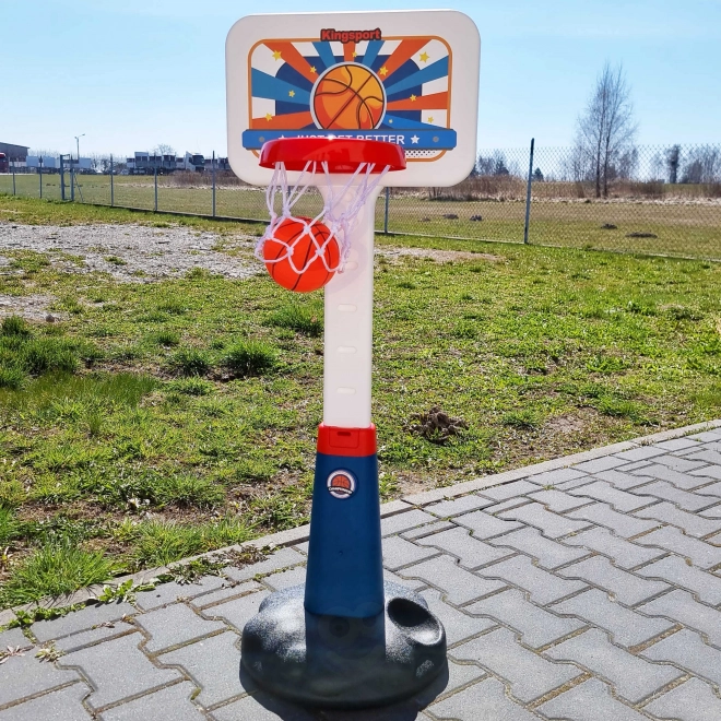 Dětská basketbalová sada Woopie s nastavitelnou výškou a pumpičkou