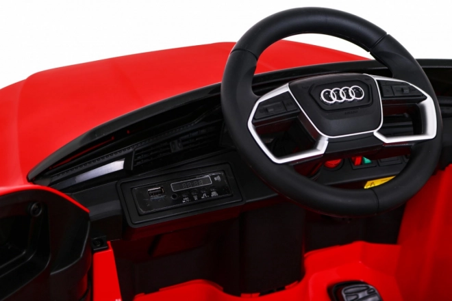 Audi E-Tron Sportback pentru copii + Pilot + tracțiune 4x4 + pornire lentă + radio MP3 + LED – Červená