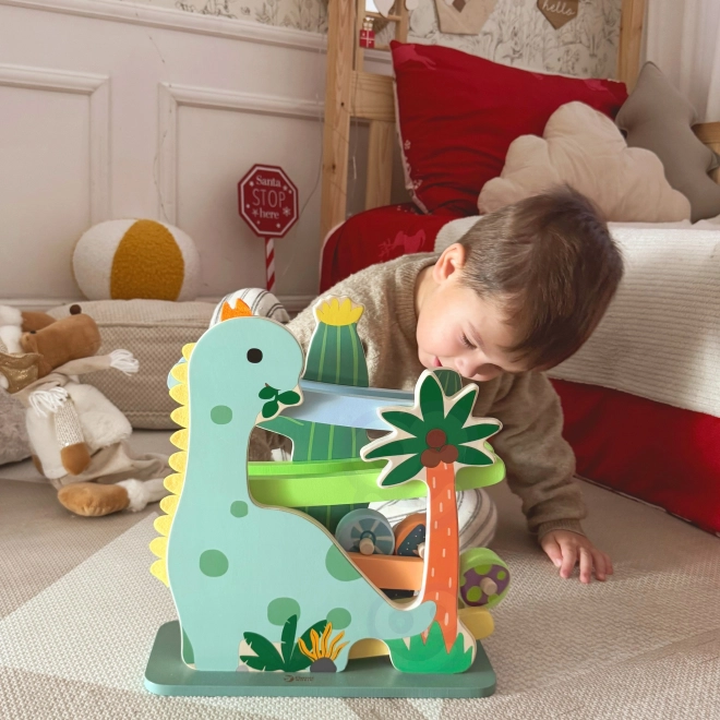 Klasická dřevěná dinosauří dráha
