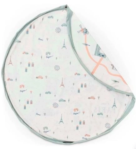 Vak na hračky a hrací podložka s mapou Paříže
