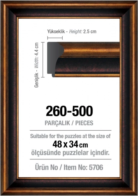 ART PUZZLE Rám na puzzle 48x34cm Brown (5706)