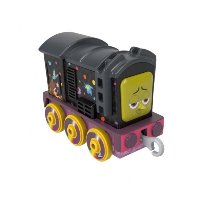 Tahací kovová mašinka s měnící barvou od Fisher-Price