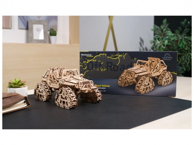 Ugears 3D dřevěné mechanické puzzle Triceratops