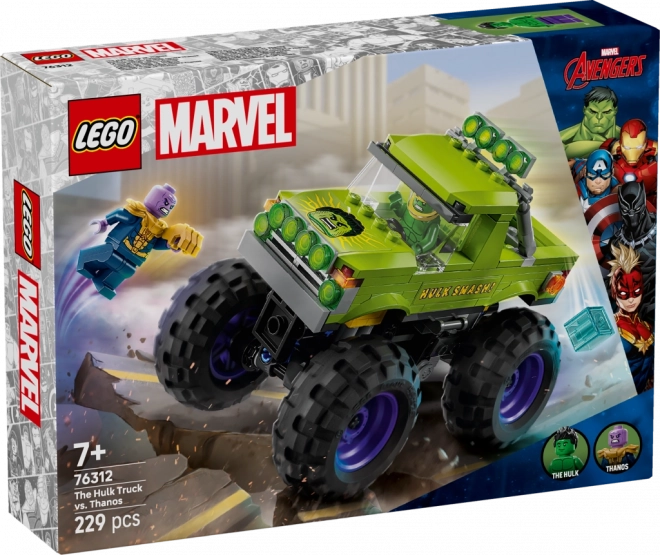 Lego Marvel hulkův truck vs thanos