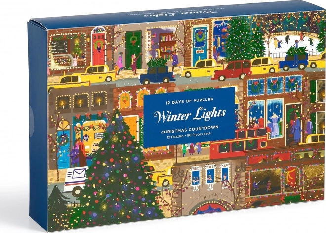 Puzzle adventní kalendář zimní světla