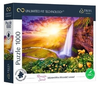 Puzzle 1000 prvků UFT Seljalandsfoss Vodopád na Islandu