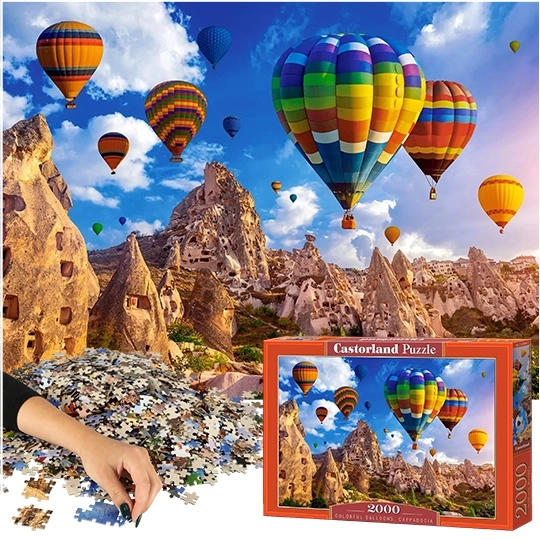 Barevné balóny Kappadokie - Castorland puzzle 2000 dílků