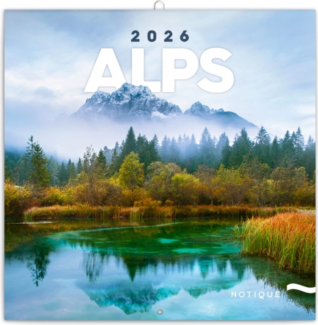 Poznámkový kalendář Alpy 2026