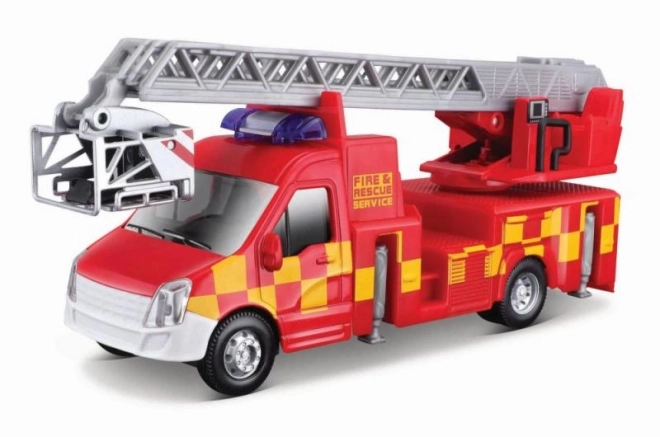 Hasičské auto s žebříkem Bburago 1:43
