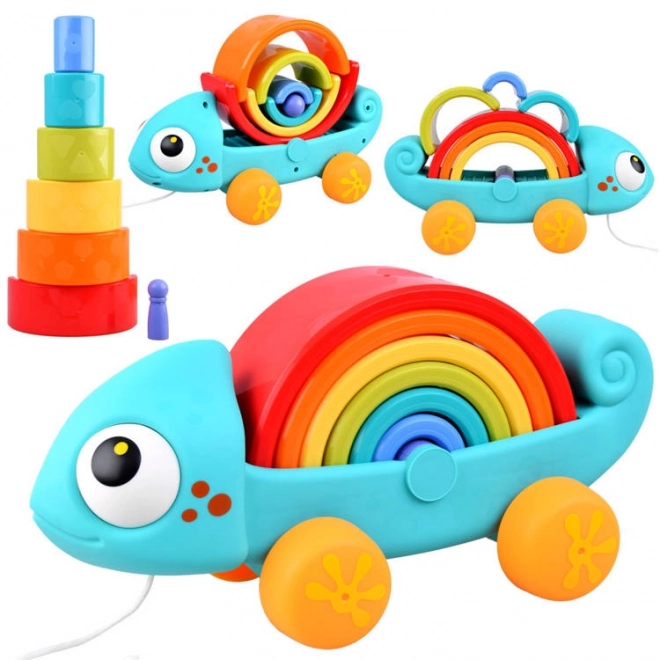 Duhový chameleon hračka montessori 18m+
