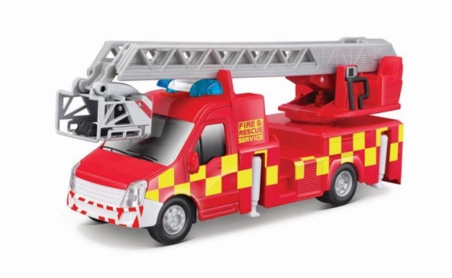 Hasičské auto s žebříkem Bburago 1:43