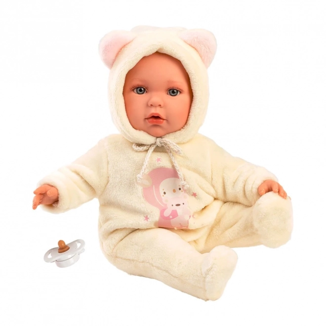 Llorens 14208 BABY JULIA - realistická panenka miminko s měkkým látkovým tělem - 42 cm