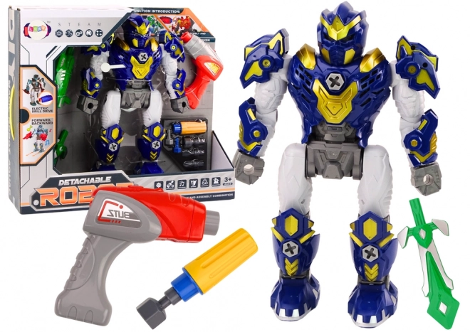 Šroubovák Robot Zbraň Vrtačka Světla Zvuk Námořnická modrá