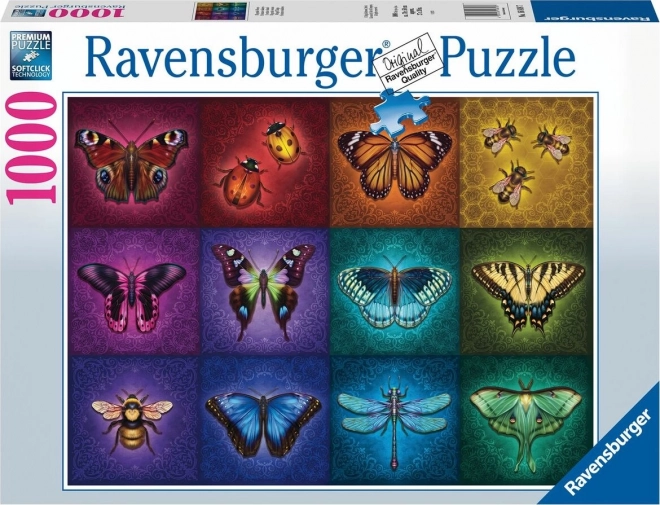 Krásní okřídlení hmyzi puzzle 2D 1000 dílků