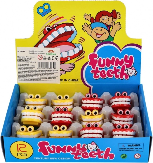 Skákací natahovací zuby 5 cm, různé barvy