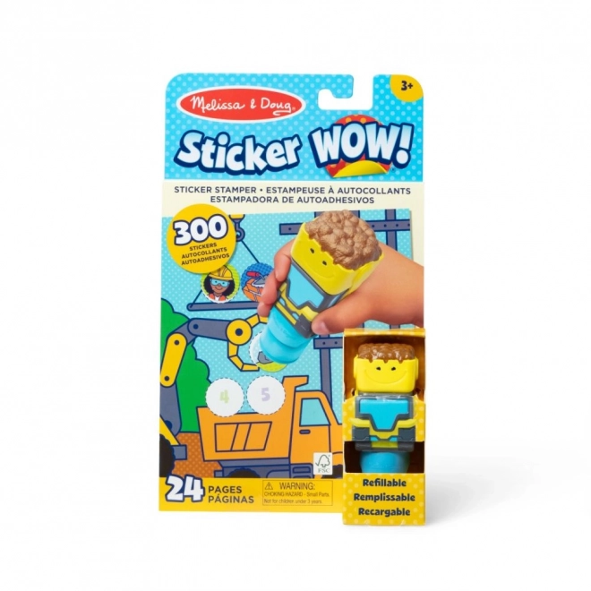Sticker WOW! Samolepková sada s razítkem Buldozer