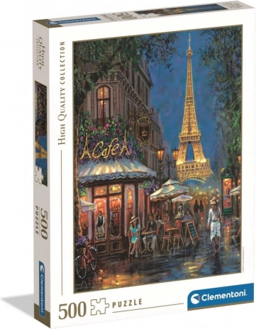 Puzzle Clementoni Night at the Eiffel Café 500 dílků