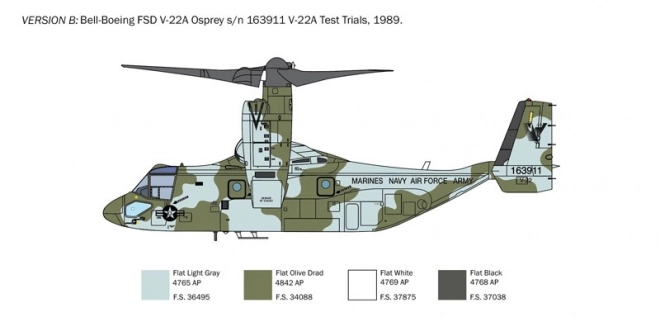 Plastikový model letadla V-22A Osprey 1/72