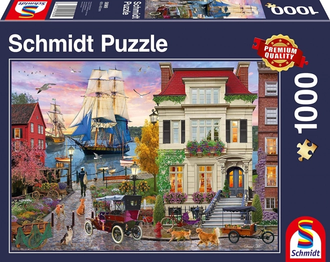 Puzzle loď v přístavu 1000 dílků