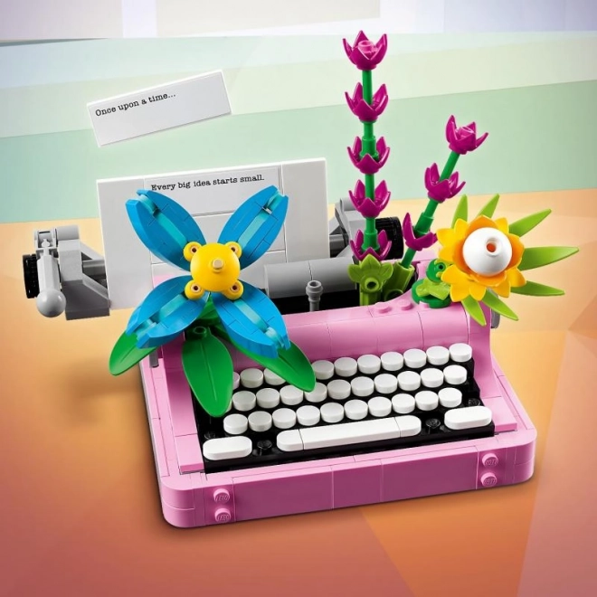 Stavebnice pro děti - Psací stroj s květinami LEGO Creator 3v1