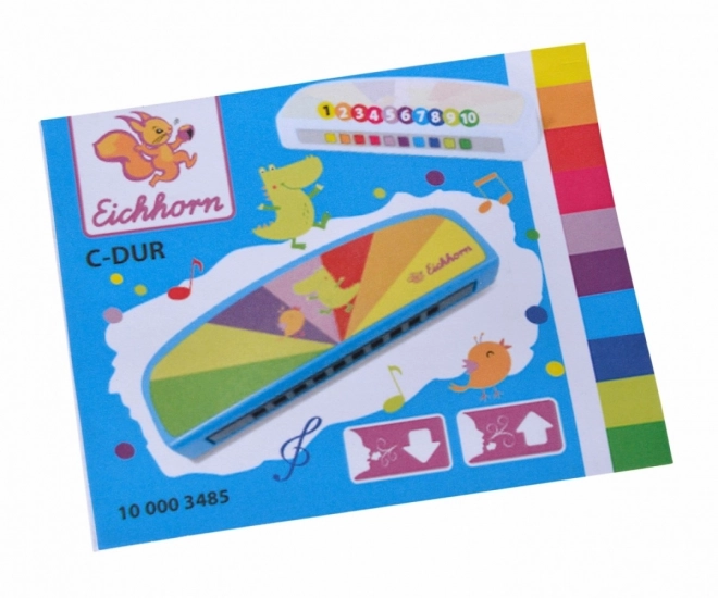 Dřevěná harmonika C-dur pro děti Eichhorn