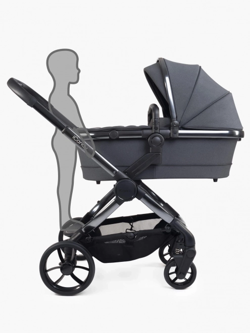 ICandy Peach 7 light grey kočárek - kompletní sada – Tmavě šedá