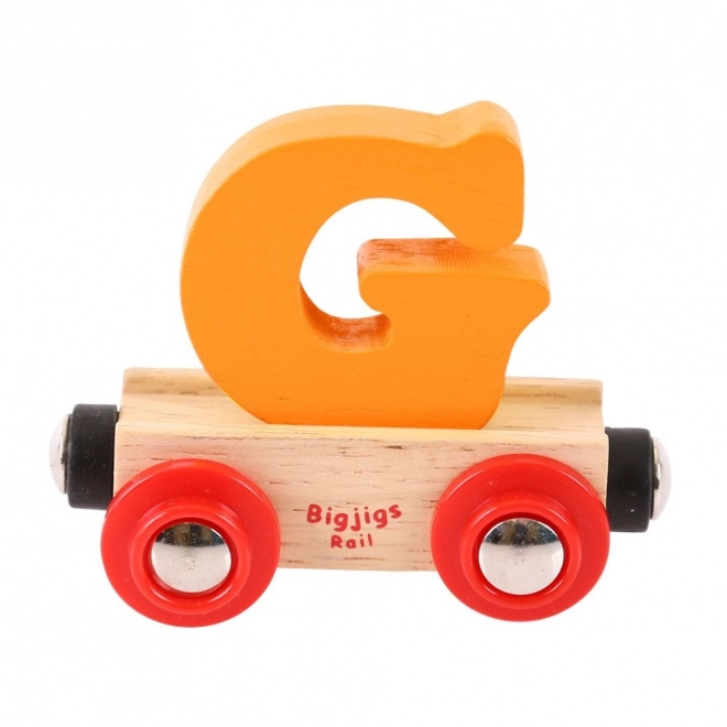 Bigjigs Rail dřevěný vagónek - písmeno G