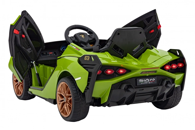 Lamborghini SIAN dětské auto na baterii s ovladačem – Zelené